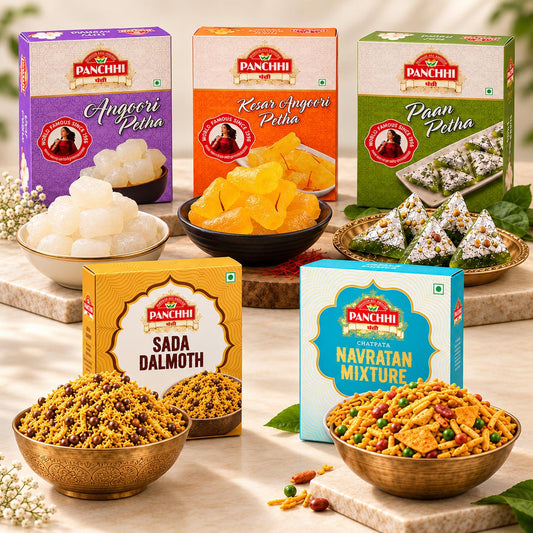 Plain Angoori - Kesar Angoori -  Paan - Sada Dalmoth - Navratan (Combo Pack of 5)